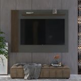 Painel Ripado Para Tv Até 70 Polegadas Grécia 180cm Cinza