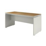 Mesa De Escritório 160cm Com Tampo Duplo Oslo Cor:fendi E Freijó Fendi E Freijó