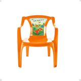 Cadeirinha Poltrona Infantil Laranja Dinossauros Com Label