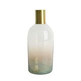 Vaso De Vidro Degradê Garrafa Decor Dourado - Rio Master - Pequeno