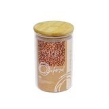 Pote De Vidro Borosilicato Com Tampa De Bambu 900ml Bahia Oxford