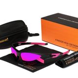 Óculos De Sol Unissex Esportivo Ciclismo Proteção Uv400 Polarizado Rosa