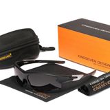 Óculos De Sol Unissex Esportivo Ciclismo Proteção Uv400 Polarizado Preto Fosco