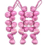 Kit 6 Trança Cebola Roxa Artificial Decoração Artesanal 41cm