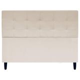 Cabeceira Cama Ivy Para Cama Queen 160 Cm Suede Bege, Suede
