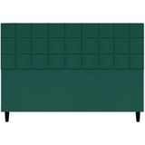 Cabeceira Decorativa Florem Para Cama De King 195 Cm Verde, Suede