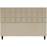 Cabeceira Decorativa Florem Para Cama De King 195 Cm Nude, Suede