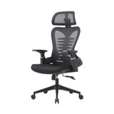 Cadeira De Escritório Presidente Bio Ergonômica Suporte Lombar Cabeça Ajustável Sistema Relax Suporta 150kg Preta