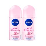 Kit 2 Desodorante Antitranspirante Nivea Roll On Pearl &amp; Beauty 50ml