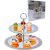 Prato Porta Doce Boleira Decorativo 2 Andares Suporte 22cm