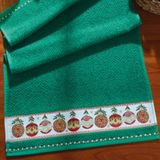 Pano De Copa Natal Vida Kit 2 Peças - Dohler Verde/vermelho