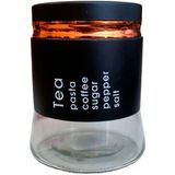 Frasco Pote Tea De Vidro Porta Mantimentos Tampa Hermético