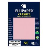 Papel Casca De Ovo A4 Filipaper Classics 180G 50 Folhas Rosa