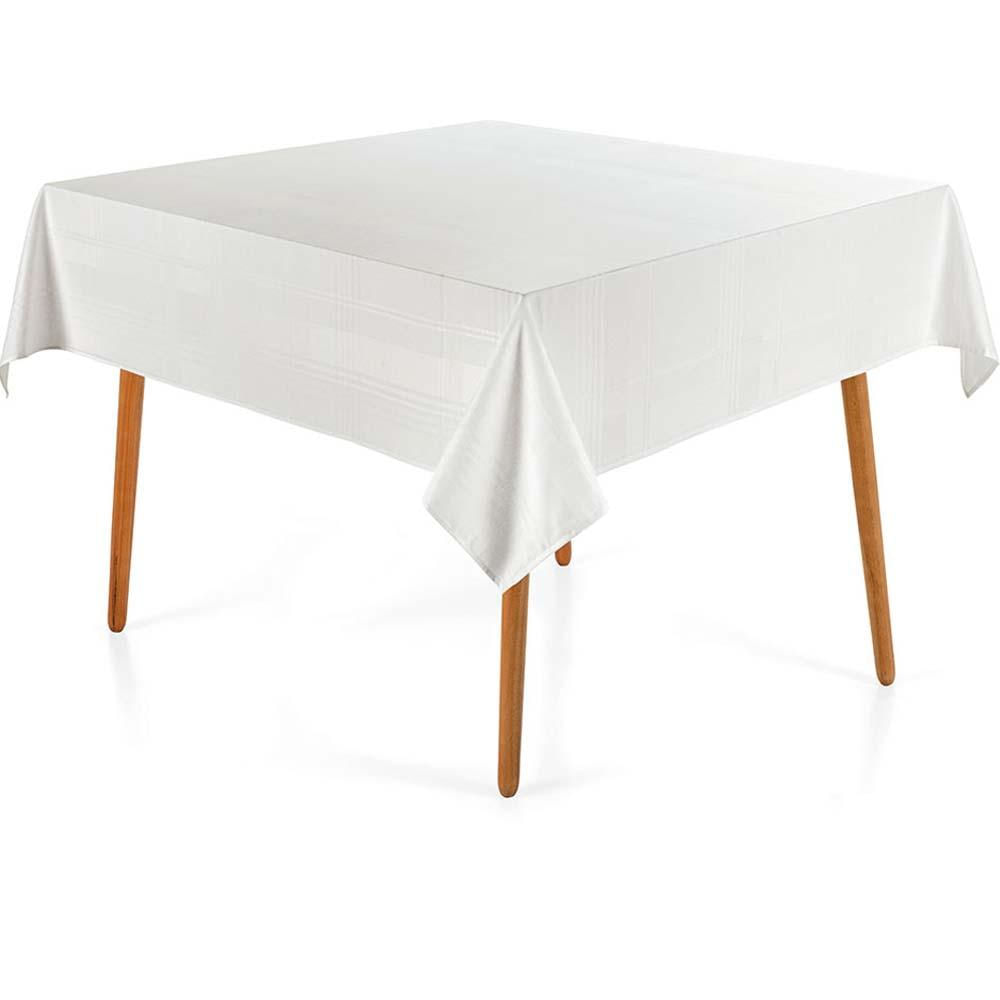 Toalha De Mesa Quadrada 220x220cm Jacquard Fragnani - Karsten Branca