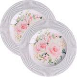 Jogo Pratos Sobremesa Lanche 2 Pessoas 2peças Ornatta 21cm