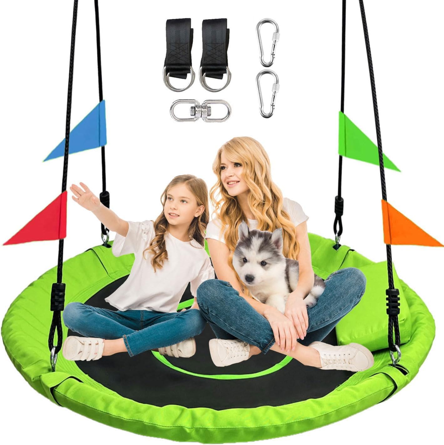 Teia De Aranha Tree Swing Sanjlmu De 40 Polegadas Com Capacidade De 385 Kg