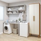 Lavanderia Modulada Recife 2 Portas 5 Prateleiras Nature/off White