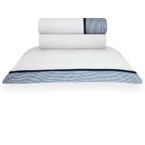 Jogo De Cama Solteiro King 300 Fios Mônaco - Naturalle Fashion Branco/azul