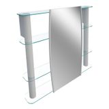 Espelheira Slip I Silver Sobrepor 64,0cm X 62,0cm X 11,5cm Silver