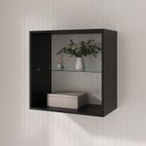 Armário De Mdf Aéreo Fit 60cm Sem Porta Preto