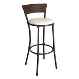 Banqueta Para Cozinha Fortaleza 94x 50x 45cm Marrom/branco