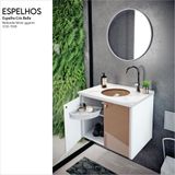 Espelho Redondo Para Banheiro Perfil 39,5cm Silver