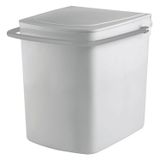 Lixeira Para Banheiro Com Alça Curta - 119 Silver