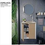 Espelho Redondo Para Banheiro Perfil 39,5cm Champagne