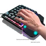 Teclado Gamer Pro Single Hand Rainbow Gb54449