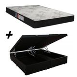 Cama Box Baú Bipartido Casal + Colchão Portobel Viena D23 60x138x188