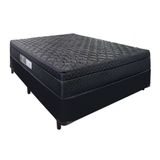 Cama Box Casal + Colchão Portobel De Mola Arezzo Black Light