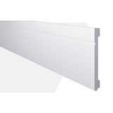 Kit C/15 Barras Rodapé Gart De Poliestireno Fb20  18mmx20cm Metro Linear  36,6m Branco