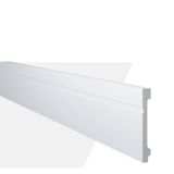 Kit C/30 Barras Rodapé Gart De Poliestireno Fb15  18mmx15cm Metro Linear  73,2m Branco