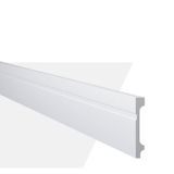 Kit C/30 Barras Rodapé Gart De Poliestireno Fb11  18mmx11cm Metro Linear  73,2m Branco