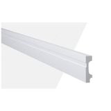 Kit C/30 Barras Rodapé Gart De Poliestireno Fb7 18mmx7cm Metro Linear  73,2m Branco