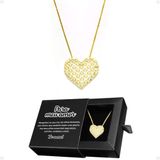 Presente Colar Feminino Aço Banhado + Pingente Amor Coração