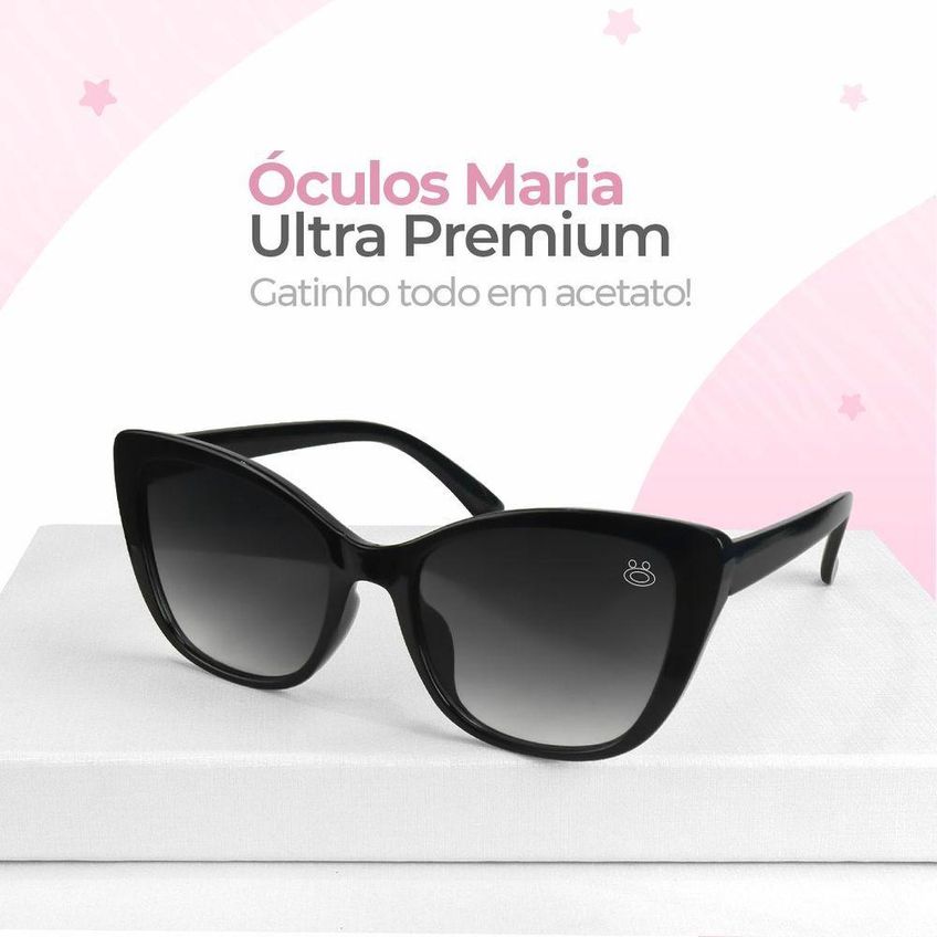 Oculos Sol Feminino Vintage Praia Gatinho Case Proteção Uv Original Luxo Preto Verão Presente Moda - imagem 4