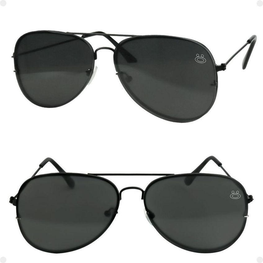 Oculos Sol Feminino Aviator Aço Inoxidavel Preto + Case Lente Preta Presente Moda Masculina Original - imagem 4