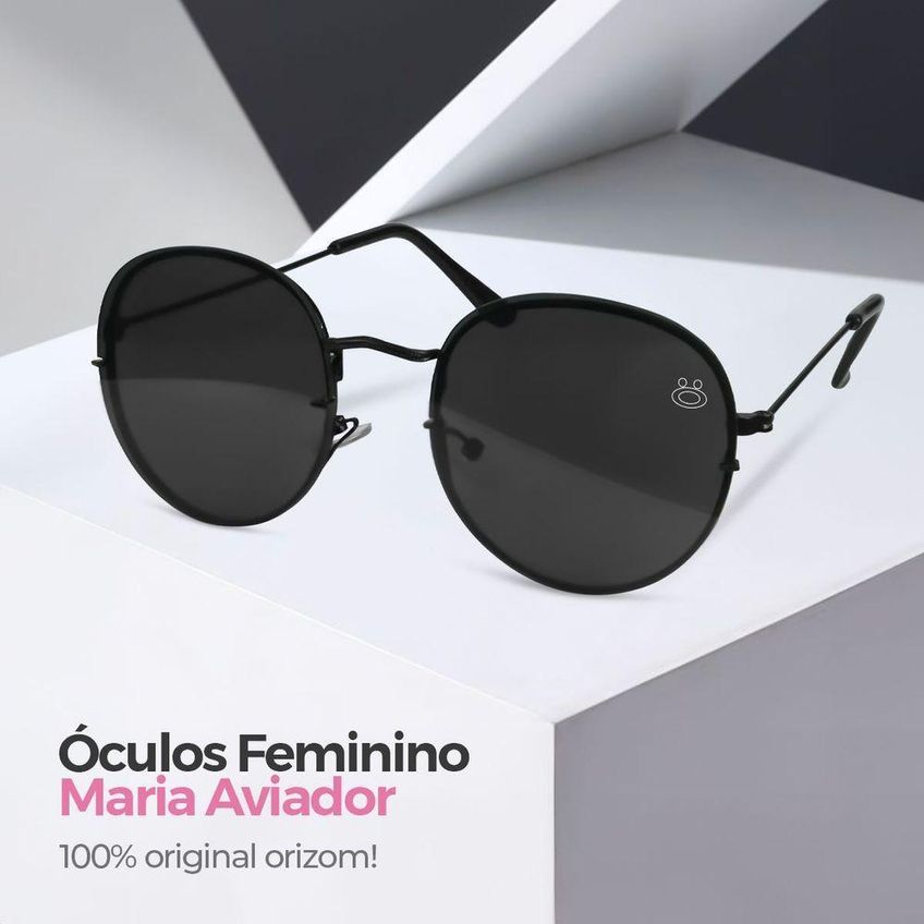 Oculos Sol Feminino Aço Inoxidavel Preto Casual Praia + Case Original Qualidade Premium Presente - imagem 3