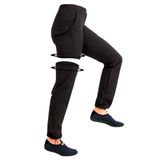 Calça Esportiva Vira Bermuda Mar Negro Feminina Combat Uv50+ Preta Trilha Pesca