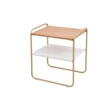 Mesinha Lime Lateral Sala Sofá Cama Decor Dourado/damasco