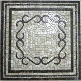 Piso Em Mosaico Romano Volute In Quadrato Tamanho 120cm