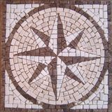 Rosa Dos Ventos Em Mosaico Rosone Fiorentino Iii Rústico Tamanho 80cm