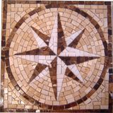 Rosa Dos Ventos Em Mosaico Rosone Fiorentino Ii Rústico Tamanho 70cm