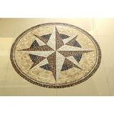 Rosa Dos Ventos Em Mosaico Para Piso Tamanho 120cm