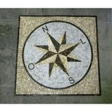 Rosa Dos Ventos Em Mosaico Com Letras Miolo Orientável Tamanho 100cm