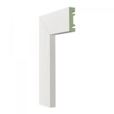 Kit C/5 Barras Guarnição Mdf 501 Moldufama 15mmx5cm Metro Linear 12m Branco