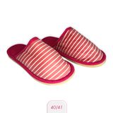 Pantufa Feminina Com Listras Pink 40/41