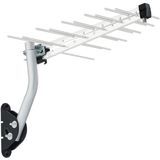 Antena Digital Externa Log Para Tv Hdtv/uhf/4k 12dbi 20 Elementos Com Kit De Instalação Lu-20-plus