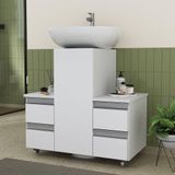 Gabinete Banheiro Coluna Para Encaixe Branco Inteiro